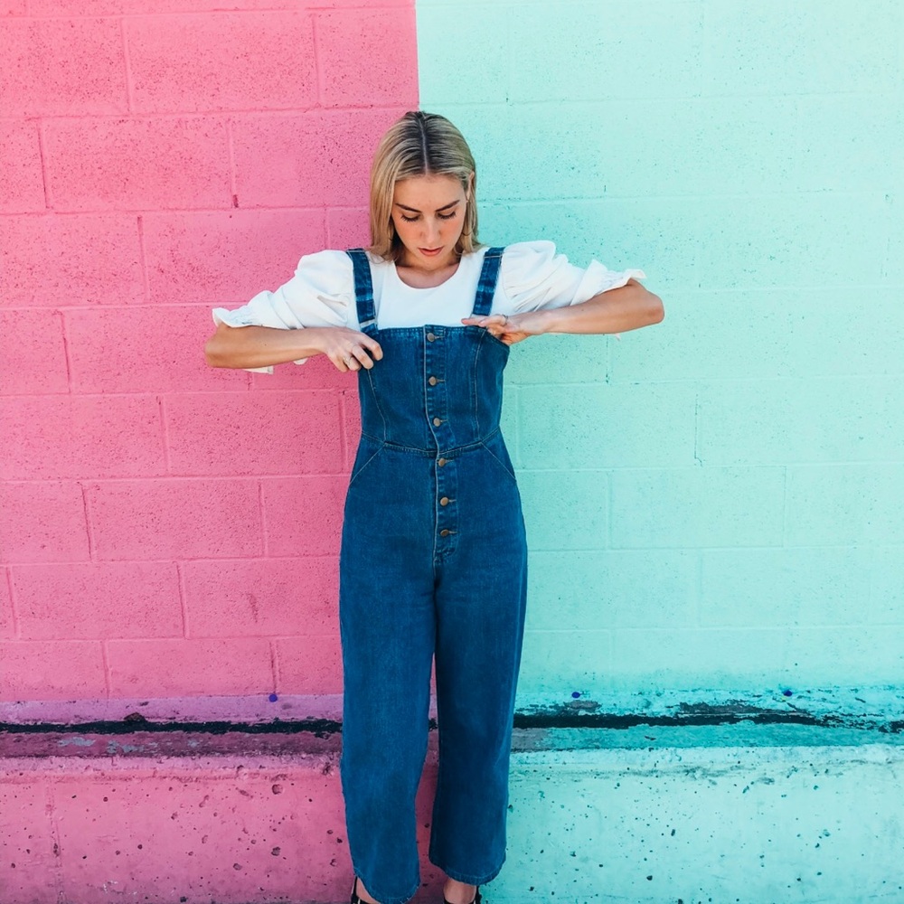 Women's Blue Denim Overalls